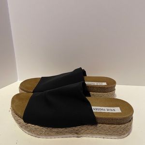 Steve Madden Alison Platform Sandal Black/Tan